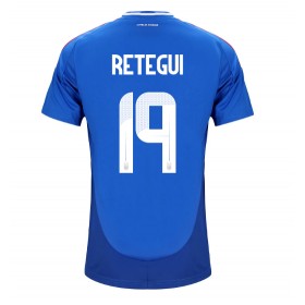 Italien Mateo Retegui #19 Hemmakläder EM 2024 Kortärmad